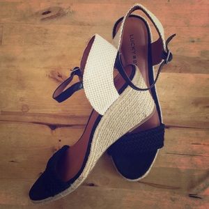 Lucky brand wedge sandals size 8